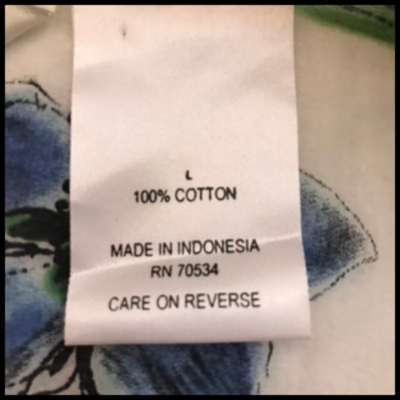 Orvis Semi Sheer Cotton Floral Tunic Top Size L - Picture 5 of 10